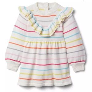 Janie and Jack Rainbow Sweater Dress & Hair Bow